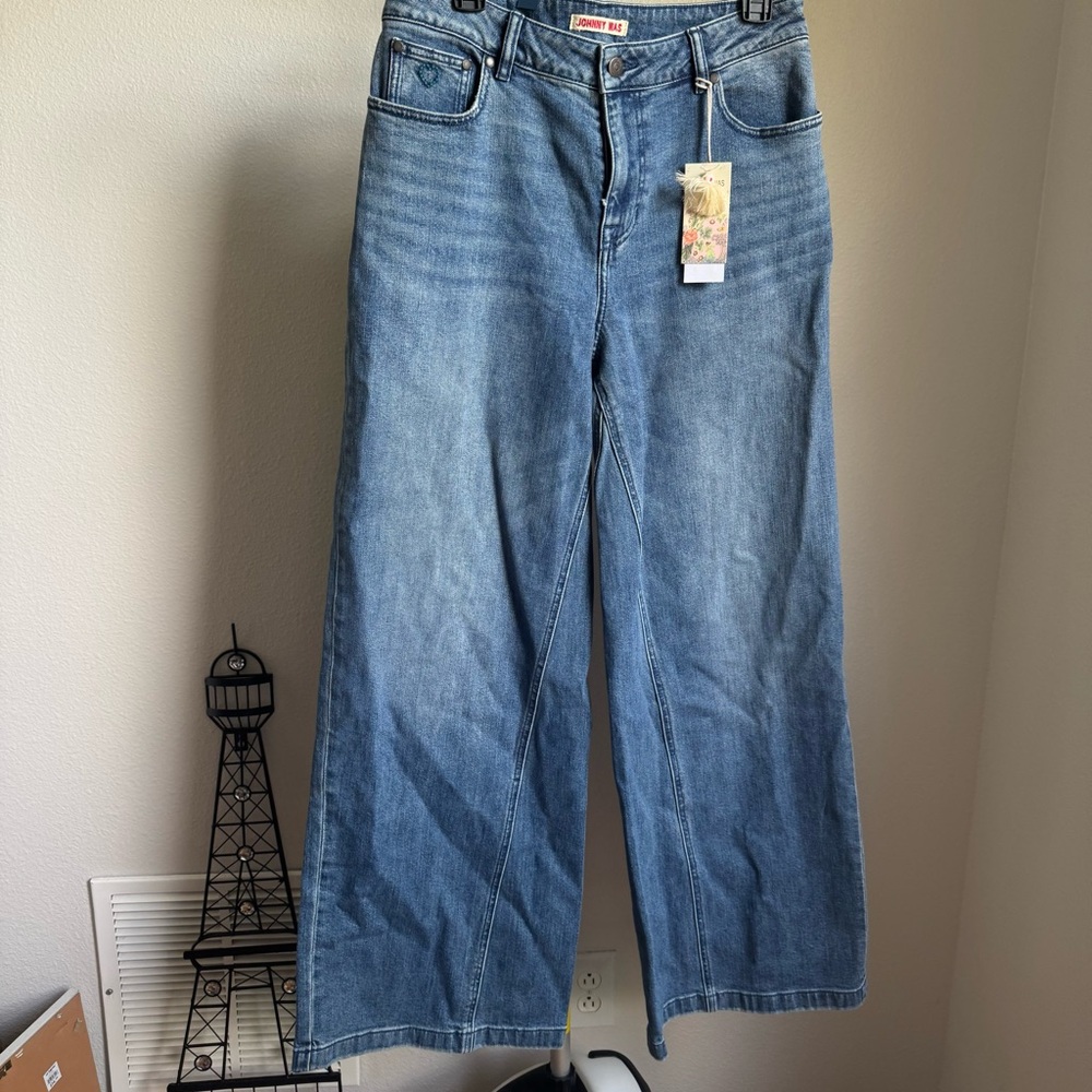 NWT JOHNNY WAS Sisa Stretch Denim Wide Leg Jean Sz 30 - Picture 4 of 12